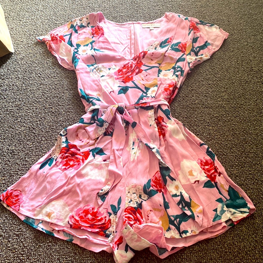 Guess Pink Floral Romper